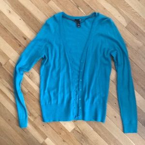 Teal colors h&m cardigan